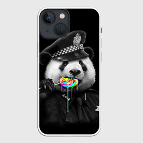 Чехол для iPhone 13 mini с принтом Панда и карамель в городе Новоалтайск,  |  | Тематика изображения на принте: панда | черно белый