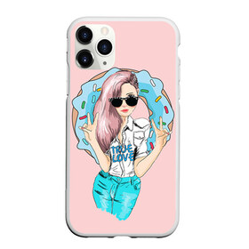 Чехол для iPhone 11 Pro матовый с принтом Моя любовь - пончики в городе Новоалтайск, Силикон |  | пончик