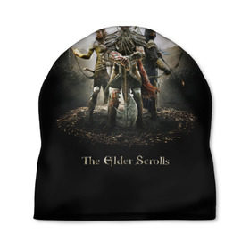 Шапка 3D с принтом The Elder Scrolls в городе Новоалтайск, 100% полиэстер | универсальный размер, печать по всей поверхности изделия | elder | scrolls | tes | древние | свитки