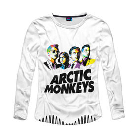 Женский лонгслив 3D с принтом Arctic Monkeys 2 в городе Новоалтайск, 100% полиэстер | длинные рукава, круглый вырез горловины, полуприлегающий силуэт | am | arctic | arctic monkeys | monkeys | rock | алекс тёрнер | амы | арктические мартышки | джейми кук | мартышки | мэтт хелдерс. ам | ник омэлли | ник о’мэлли | рок