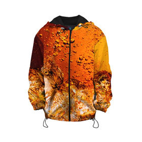 Детская куртка 3D с принтом Кола 3 в городе Новоалтайск, 100% полиэстер | застежка — молния, подол и капюшон оформлены резинкой с фиксаторами, по бокам — два кармана без застежек, один потайной карман на груди, плотность верхнего слоя — 90 г/м2; плотность флисового подклада — 260 г/м2 | Тематика изображения на принте: cocacola | cola | pepsi | кола | лёд | напиток | пепси | пузыри