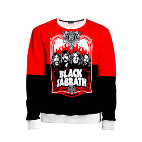 Детский свитшот 3D с принтом Black Sabbath группа в городе Новоалтайск, 100% полиэстер | свободная посадка, прямой крой, мягкая тканевая резинка на рукавах и понизу свитшота | black sabbath