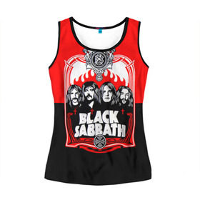 Женская майка 3D с принтом Black Sabbath группа в городе Новоалтайск, 100% полиэстер | круглая горловина, прямой силуэт, длина до линии бедра | black sabbath