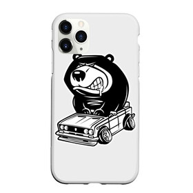 Чехол для iPhone 11 Pro Max матовый с принтом Миша в городе Новоалтайск, Силикон |  | Тематика изображения на принте: медведь | таз