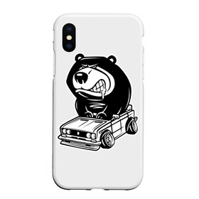 Чехол для iPhone XS Max матовый с принтом Миша в городе Новоалтайск, Силикон | Область печати: задняя сторона чехла, без боковых панелей | Тематика изображения на принте: медведь | таз