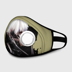 Маска из неопрена с принтом Tokyo Ghoul в городе Новоалтайск, неопрен 100% | Форма огибающая нос. Резинки для ушей с дополнительной резинкой на затылке. Клапан для выдоха для активного дыхания при занятиях спортом. Эластичный материал маски и окантовки для лучшего растяжения и прилегания маски.  | ghoul | kaneki | tokyo