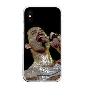 Чехол для iPhone XS Max матовый с принтом Фредди Меркьюри в городе Новоалтайск, Силикон | Область печати: задняя сторона чехла, без боковых панелей | Тематика изображения на принте: freddie mercury | queen. | автор песен | британский | вокалист | певец | рок группа | фредди меркьюри