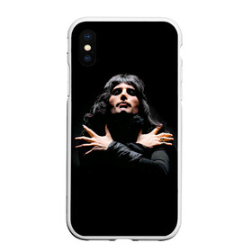 Чехол для iPhone XS Max матовый с принтом Фредди Меркьюри в городе Новоалтайск, Силикон | Область печати: задняя сторона чехла, без боковых панелей | Тематика изображения на принте: freddie mercury | queen. | автор песен | британский | вокалист | певец | рок группа | фредди меркьюри