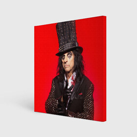 Холст квадратный с принтом Элис Купер в городе Новоалтайск, 100% ПВХ |  | alice cooper | vincent damon furnier | автор песен | американский | винсент дэймон фурнье | рок певец | фёрниэр | шок рокер | элис купер