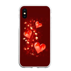 Чехол для iPhone XS Max матовый с принтом Сердца в городе Новоалтайск, Силикон | Область печати: задняя сторона чехла, без боковых панелей | love is | девушкам | любовь | сердца