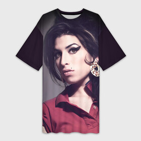 Платье-футболка 3D с принтом Эми Джейд Уайнхаус в городе Новоалтайск,  |  | amy jade winehouse | rb | автор песен | британская | джаз | певица | соул | эми джейд уайнхаус