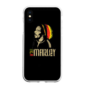 Чехол для iPhone XS Max матовый с принтом Bob Marley в городе Новоалтайск, Силикон | Область печати: задняя сторона чехла, без боковых панелей | Тематика изображения на принте: bob marley | боб марли | музыка | регги | ямайка