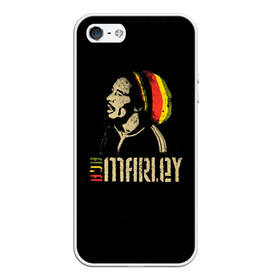 Чехол для iPhone 5/5S матовый с принтом Bob Marley в городе Новоалтайск, Силикон | Область печати: задняя сторона чехла, без боковых панелей | Тематика изображения на принте: bob marley | боб марли | музыка | регги | ямайка