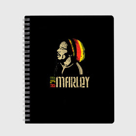 Тетрадь с принтом Bob Marley в городе Новоалтайск, 100% бумага | 48 листов, плотность листов — 60 г/м2, плотность картонной обложки — 250 г/м2. Листы скреплены сбоку удобной пружинной спиралью. Уголки страниц и обложки скругленные. Цвет линий — светло-серый
 | bob marley | боб марли | музыка | регги | ямайка