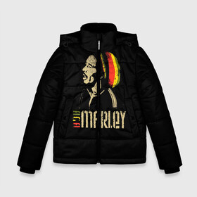 Зимняя куртка для мальчиков 3D с принтом Bob Marley в городе Новоалтайск, ткань верха — 100% полиэстер; подклад — 100% полиэстер, утеплитель — 100% полиэстер | длина ниже бедра, удлиненная спинка, воротник стойка и отстегивающийся капюшон. Есть боковые карманы с листочкой на кнопках, утяжки по низу изделия и внутренний карман на молнии. 

Предусмотрены светоотражающий принт на спинке, радужный светоотражающий элемент на пуллере молнии и на резинке для утяжки | bob marley | боб марли | музыка | регги | ямайка
