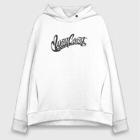 Женское худи Oversize хлопок с принтом West Coast Customs в городе Новоалтайск, френч-терри — 70% хлопок, 30% полиэстер. Мягкий теплый начес внутри —100% хлопок | боковые карманы, эластичные манжеты и нижняя кромка, капюшон на магнитной кнопке | 2pac | gangsta | rap | snoop | tupac | вэст | запад | рэп