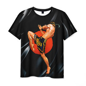 Мужская футболка 3D с принтом Muay thai 4 в городе Новоалтайск, 100% полиэфир | прямой крой, круглый вырез горловины, длина до линии бедер | muay thai