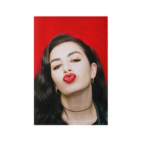 Обложка для паспорта матовая кожа с принтом Charli XCX в городе Новоалтайск, натуральная матовая кожа | размер 19,3 х 13,7 см; прозрачные пластиковые крепления | charli xcx | charlotte emma aitchison | автор песен | британская | певица | шарлотта эмма эйтчисон