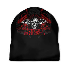 Шапка 3D с принтом Avenged Sevenfold в городе Новоалтайск, 100% полиэстер | универсальный размер, печать по всей поверхности изделия | avenged sevenfold
