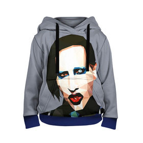 Детская толстовка 3D с принтом Mаrilyn Manson в городе Новоалтайск, 100% полиэстер | двухслойный капюшон со шнурком для регулировки, мягкие манжеты на рукавах и по низу толстовки, спереди карман-кенгуру с мягким внутренним слоем | mаrilyn manson