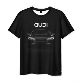 Мужская футболка 3D с принтом AUDI в городе Новоалтайск, 100% полиэфир | прямой крой, круглый вырез горловины, длина до линии бедер | audi | авто | автомобиль | ауди