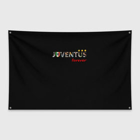 Флаг-баннер с принтом JUVENTUS в городе Новоалтайск, 100% полиэстер | размер 67 х 109 см, плотность ткани — 95 г/м2; по краям флага есть четыре люверса для крепления | juventus | италия | футбол | ювентус
