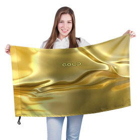 Флаг 3D с принтом Gold в городе Новоалтайск, 100% полиэстер | плотность ткани — 95 г/м2, размер — 67 х 109 см. Принт наносится с одной стороны | gold | золото