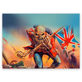 Поздравительная открытка с принтом Iron maiden 5 в городе Новоалтайск, 100% бумага | плотность бумаги 280 г/м2, матовая, на обратной стороне линовка и место для марки
 | Тематика изображения на принте: айран мейден | айран мэйден | айрон мейден | айрон мэйден | айрон мэйдэн | байк
