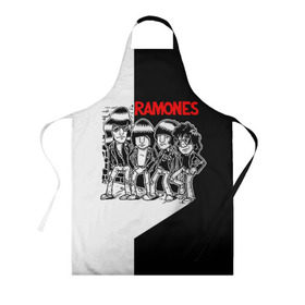 Фартук 3D с принтом Ramones 1 в городе Новоалтайск, 100% полиэстер | общий размер — 65 х 85 см, ширина нагрудника — 26 см, горловина — 53 см, длина завязок — 54 см, общий обхват в поясе — 173 см. Принт на завязках и на горловине наносится с двух сторон, на основной части фартука — только с внешней стороны | joey ramone | punk | джоуи рамон | панк | рамонез | рамонес