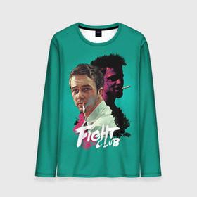 Мужской лонгслив 3D с принтом FIGHT CLUB в городе Новоалтайск, 100% полиэстер | длинные рукава, круглый вырез горловины, полуприлегающий силуэт | fight club | бойцовский клуб | бредд питт | питт