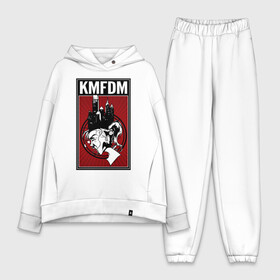 Женский костюм хлопок Oversize с принтом KMFDM 2013 в городе Новоалтайск,  |  | Тематика изображения на принте: industrial | город | крик