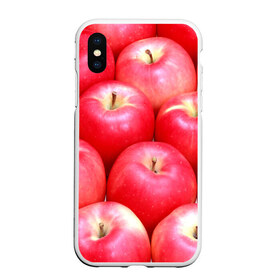 Чехол для iPhone XS Max матовый с принтом Яблоки в городе Новоалтайск, Силикон | Область печати: задняя сторона чехла, без боковых панелей | красные | плоды | уражай | фрукты | яблоки