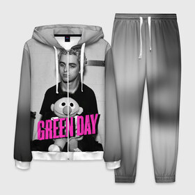 Мужской костюм 3D с принтом Green Day в городе Новоалтайск, 100% полиэстер | Манжеты и пояс оформлены тканевой резинкой, двухслойный капюшон со шнурком для регулировки, карманы спереди | green day | грин дей | зеленый день