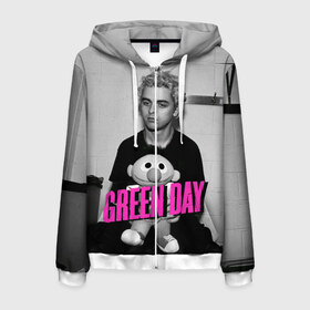 Мужская толстовка 3D на молнии с принтом Green Day в городе Новоалтайск, 100% полиэстер | длина до линии бедра, манжеты и пояс оформлены мягкой тканевой резинкой, двухслойный капюшон со шнурком для регулировки, спереди молния, по бокам два кармана | green day | грин дей | зеленый день
