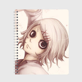 Тетрадь с принтом Tokyo Ghoul в городе Новоалтайск, 100% бумага | 48 листов, плотность листов — 60 г/м2, плотность картонной обложки — 250 г/м2. Листы скреплены сбоку удобной пружинной спиралью. Уголки страниц и обложки скругленные. Цвет линий — светло-серый
 | anime | ghoul | tokyo | tokyo ghoul | гуль