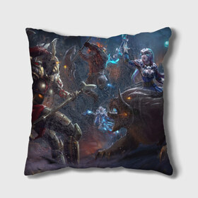 Подушка 3D с принтом Dota 2 в городе Новоалтайск, наволочка – 100% полиэстер, наполнитель – холлофайбер (легкий наполнитель, не вызывает аллергию). | состоит из подушки и наволочки. Наволочка на молнии, легко снимается для стирки | Тематика изображения на принте: 