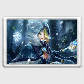 Магнит 45*70 с принтом Crystal Maiden в городе Новоалтайск, Пластик | Размер: 78*52 мм; Размер печати: 70*45 | crystal | dota | dota 2 | maiden | дота | дотан | кристал | кристалка | мейден | раки