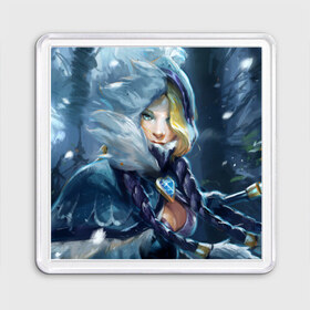 Магнит 55*55 с принтом Crystal Maiden в городе Новоалтайск, Пластик | Размер: 65*65 мм; Размер печати: 55*55 мм | crystal | dota | dota 2 | maiden | дота | дотан | кристал | кристалка | мейден | раки