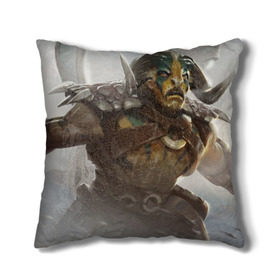 Подушка 3D с принтом Dota 2 в городе Новоалтайск, наволочка – 100% полиэстер, наполнитель – холлофайбер (легкий наполнитель, не вызывает аллергию). | состоит из подушки и наволочки. Наволочка на молнии, легко снимается для стирки | Тематика изображения на принте: 