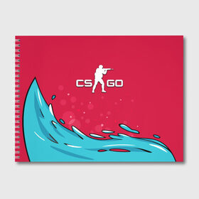 Альбом для рисования с принтом Water Elemental cs go в городе Новоалтайск, 100% бумага
 | матовая бумага, плотность 200 мг. | Тематика изображения на принте: counter strike global offensive | water elemental