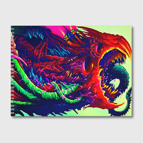Альбом для рисования с принтом Hyper beast в городе Новоалтайск, 100% бумага
 | матовая бумага, плотность 200 мг. | counter strike | cs | game | go | hyper beast | игры