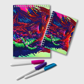 Блокнот с принтом Hyper beast в городе Новоалтайск, 100% бумага | 48 листов, плотность листов — 60 г/м2, плотность картонной обложки — 250 г/м2. Листы скреплены удобной пружинной спиралью. Цвет линий — светло-серый
 | counter strike | cs | game | go | hyper beast | игры