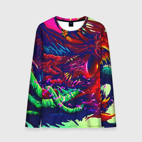 Мужской лонгслив 3D с принтом Hyper beast в городе Новоалтайск, 100% полиэстер | длинные рукава, круглый вырез горловины, полуприлегающий силуэт | Тематика изображения на принте: counter strike | cs | game | go | hyper beast | игры