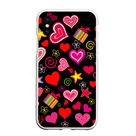 Чехол для iPhone XS Max матовый с принтом Любовь в городе Новоалтайск, Силикон | Область печати: задняя сторона чехла, без боковых панелей | love is | любовь | подарки | сердца