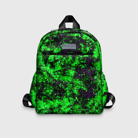 Детский рюкзак 3D с принтом Green color в городе Новоалтайск, 100% полиэстер | лямки с регулируемой длиной, сверху петелька, чтобы рюкзак можно было повесить на вешалку. Основное отделение закрывается на молнию, как и внешний карман. Внутри дополнительный карман. По бокам два дополнительных кармашка | гранж | зеленый | краска | новые | текстуры | цветные