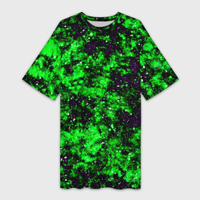 Платье-футболка 3D с принтом Green color в городе Новоалтайск,  |  | гранж | зеленый | краска | новые | текстуры | цветные
