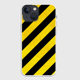 Чехол для iPhone 13 mini с принтом Полоски в городе Новоалтайск,  |  | абстракция | желтый | линии | полоски | черный
