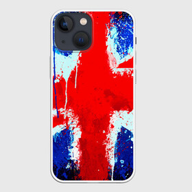 Чехол для iPhone 13 mini с принтом Англия в городе Новоалтайск,  |  | Тематика изображения на принте: англия | краска | модные | популярные | прикольные | стена | флаг