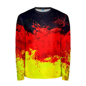 Мужской лонгслив 3D с принтом Краски триколор в городе Новоалтайск, 100% полиэстер | длинные рукава, круглый вырез горловины, полуприлегающий силуэт | брызги | гранж | краска | триколор