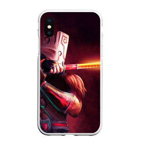 Чехол для iPhone XS Max матовый с принтом Juggernaut в городе Новоалтайск, Силикон | Область печати: задняя сторона чехла, без боковых панелей | dota | dota 2 | juggernaut | джагернаут | дота | дотан | раки